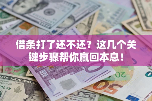 济南借条打了还不还？这几个关键步骤帮你赢回本息！