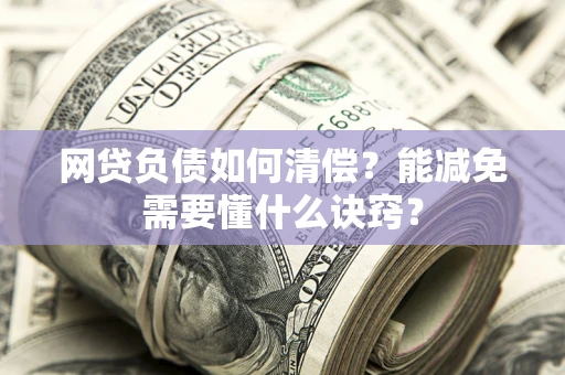 济南网贷负债如何清偿？能减免需要懂什么诀窍？