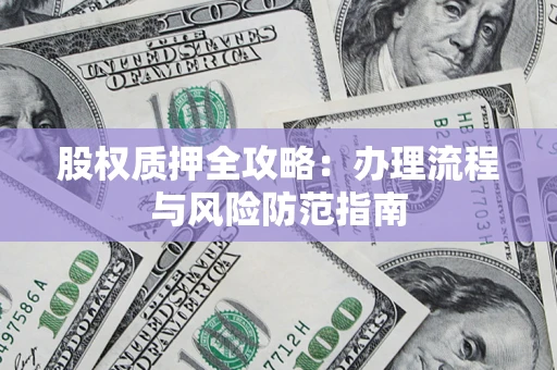 济南股权质押全攻略：办理流程与风险防范指南