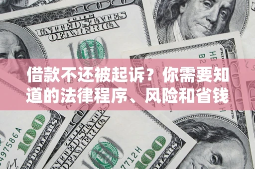 济南借款不还被起诉？你需要知道的法律程序、风险和省钱技巧